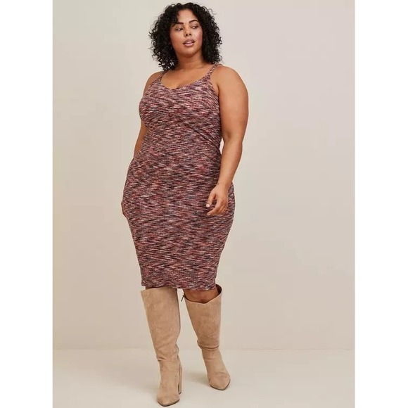 torrid Dresses & Skirts - TORRID Multicolor Knit Lightweight Spacedye Casual Tank Midi‎ Dress Size 3X